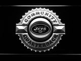 New York Jets Community Quarterback LED Neon Sign USB - White - TheLedHeroes