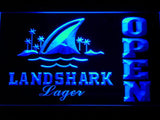 Landshark Lager Open LED Neon Sign USB - Blue - TheLedHeroes
