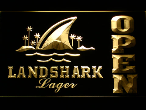 FREE Landshark Lager Open LED Sign - Yellow - TheLedHeroes