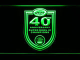 New York Jets 40th Anniversary LED Neon Sign Electrical - Green - TheLedHeroes