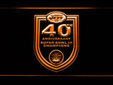 New York Jets 40th Anniversary LED Neon Sign Electrical - Orange - TheLedHeroes