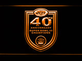 New York Jets 40th Anniversary LED Sign - Orange - TheLedHeroes