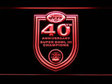 New York Jets 40th Anniversary LED Neon Sign Electrical - Red - TheLedHeroes