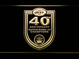 New York Jets 40th Anniversary LED Sign - Yellow - TheLedHeroes