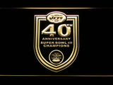 New York Jets 40th Anniversary LED Neon Sign Electrical - Yellow - TheLedHeroes