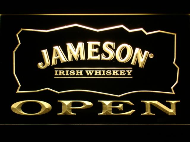 Jameson Open LED Neon Sign Electrical - Yellow - TheLedHeroes