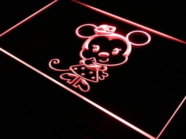 Disney Mini Minnie Mousse LED Neon Sign USB - Red - TheLedHeroes