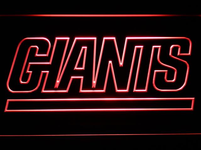 New York Giants (8) LED Neon Sign USB - Red - TheLedHeroes