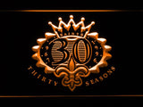 New Orleans Saints 30th Anniversary LED Neon Sign USB - Orange - TheLedHeroes
