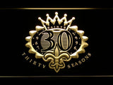 New Orleans Saints 30th Anniversary LED Neon Sign USB - Yellow - TheLedHeroes