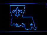 New Orleans Saints (6) LED Neon Sign Electrical - Blue - TheLedHeroes