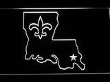 New Orleans Saints (6) LED Neon Sign Electrical - White - TheLedHeroes