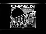 Blue Moon Open (2) LED Neon Sign USB - White - TheLedHeroes