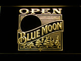 FREE Blue Moon Open (2) LED Sign - Yellow - TheLedHeroes