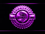 Minnesota Vikings Community Quarterback LED Neon Sign Electrical - Purple - TheLedHeroes