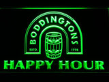 Boddingtons Happy Hour LED Neon Sign USB - Green - TheLedHeroes