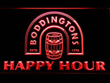 Boddingtons Happy Hour LED Neon Sign USB - Red - TheLedHeroes