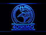 Minnesota Vikings 20th Anniversary LED Neon Sign Electrical - Blue - TheLedHeroes