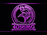 Minnesota Vikings 20th Anniversary LED Neon Sign Electrical - Purple - TheLedHeroes