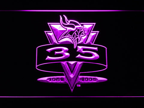 Minnesota Vikings 35th Anniversary LED Sign - Purple - TheLedHeroes