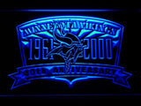 Minnesota Vikings 40th Anniversary LED Neon Sign USB - Blue - TheLedHeroes