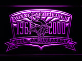 Minnesota Vikings 40th Anniversary LED Neon Sign Electrical - Purple - TheLedHeroes