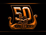 Minnesota Vikings 50th Anniversary LED Neon Sign Electrical - Orange - TheLedHeroes