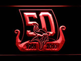 Minnesota Vikings 50th Anniversary LED Neon Sign Electrical - Red - TheLedHeroes