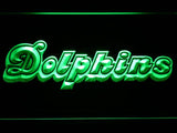 Miami Dolphins (5) LED Neon Sign USB - Green - TheLedHeroes