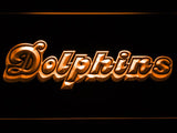 Miami Dolphins (5) LED Neon Sign USB - Orange - TheLedHeroes