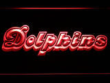 Miami Dolphins (5) LED Neon Sign USB - Red - TheLedHeroes