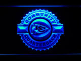 Kansas City Chiefs Community Quarterback LED Neon Sign Electrical - Blue - TheLedHeroes