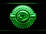 Kansas City Chiefs Community Quarterback LED Sign - Green - TheLedHeroes