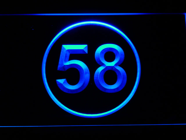 Kansas City Chiefs #58 Derrick Thomas LED Sign - Blue - TheLedHeroes