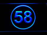 Kansas City Chiefs #58 Derrick Thomas LED Sign - Blue - TheLedHeroes
