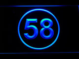 Kansas City Chiefs #58 Derrick Thomas LED Neon Sign Electrical - Blue - TheLedHeroes
