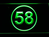 Kansas City Chiefs #58 Derrick Thomas LED Neon Sign Electrical - Green - TheLedHeroes