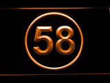 Kansas City Chiefs #58 Derrick Thomas LED Neon Sign USB - Orange - TheLedHeroes