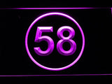 Kansas City Chiefs #58 Derrick Thomas LED Neon Sign Electrical - Purple - TheLedHeroes