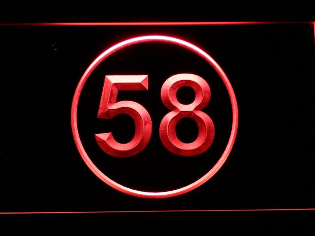 Kansas City Chiefs #58 Derrick Thomas LED Neon Sign USB - Red - TheLedHeroes