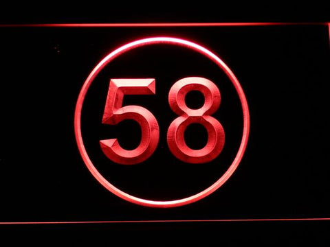 Kansas City Chiefs #58 Derrick Thomas LED Neon Sign Electrical - Red - TheLedHeroes