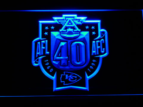 Kansas City Chiefs 40th Anniversary AFL/AFC LED Sign -  - TheLedHeroes