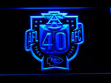 Kansas City Chiefs 40th Anniversary AFL/AFC LED Neon Sign USB - Blue - TheLedHeroes