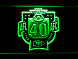 Kansas City Chiefs 40th Anniversary AFL/AFC LED Neon Sign USB - Green - TheLedHeroes