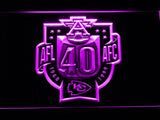Kansas City Chiefs 40th Anniversary AFL/AFC LED Neon Sign USB - Purple - TheLedHeroes