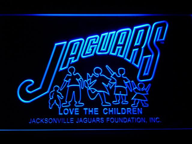 Jacksonville Jaguars Foundation LED Neon Sign USB - Blue - TheLedHeroes