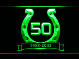 Indianapolis Colts 10th Celebration LED Neon Sign USB - Green - TheLedHeroes
