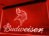 Minnesota Vikings Budweiser LED Neon Sign USB - Red - TheLedHeroes
