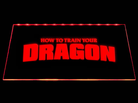 FREE How to Train your Dragon LED Sign - Red - TheLedHeroes