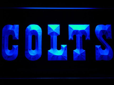 Indianapolis Colts (6) LED Neon Sign Electrical - Blue - TheLedHeroes